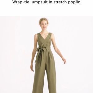 NWT JCrew Olive Wrap Jumpsuit w/Pockets